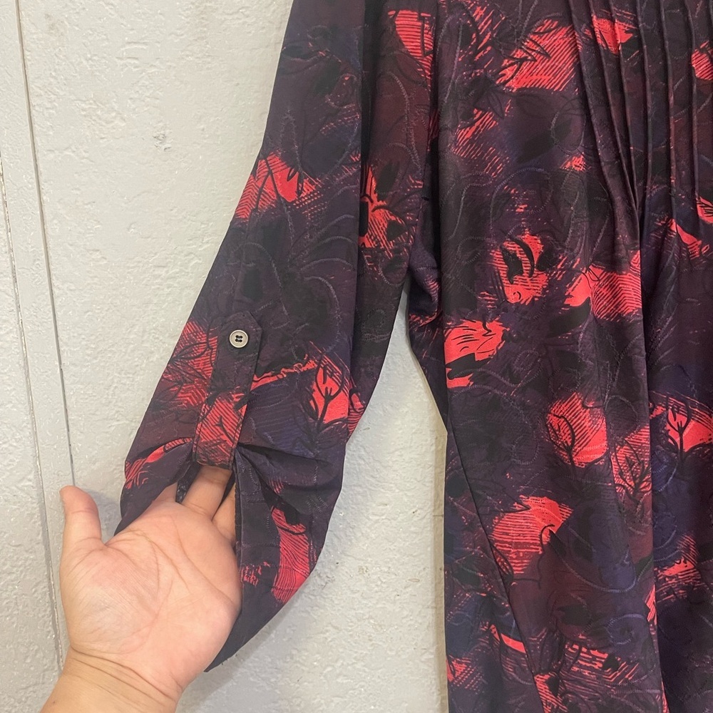 NOTATIONS - half button up blouse - Picture 4 of 5
